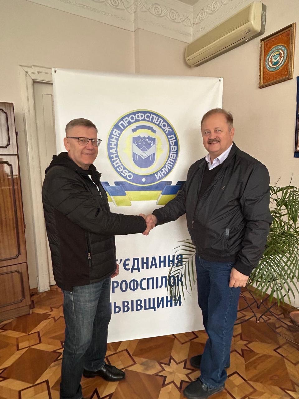 На Львівщину завітав голова Херсонської обласної міжгалузевої ради профспілок